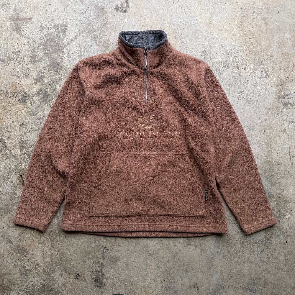 Vintage Y2K Timberland Women’s Quarter Zip Fleece Pullover M